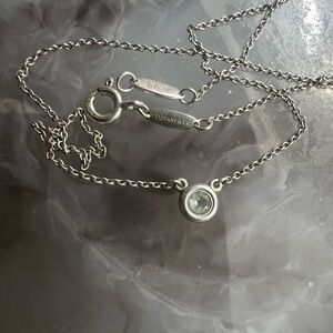Tiffany & Co. Silver Necklace with Aquamarine